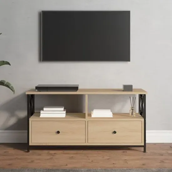 Derval TV Stand with 2 Drawers - Sonoma Oak