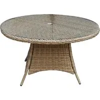 Derya Small Round Dining Table - Natural, Glass