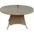 Derya Small Round Dining Table - Natural, Glass
