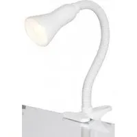 Desk Partner Clip-On Desk Lamp with Flexible Neck - White
