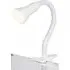 Desk Partner Clip-On Desk Lamp with Flexible Neck - White