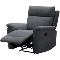 Dessel Reclining Chair - Grey, Fabric