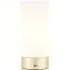Destin Cylindrical Table Lamp with USB - Brass, Opal Glass