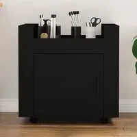 Destin Office Pedestal Trolley with Storage - Black