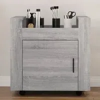 Destin Office Pedestal Trolley with Storage - Grey