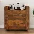 Destin Office Pedestal Trolley with Storage - Smoked Oak