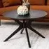 Destin Round Coffee Table - Black, Wood