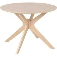 Destin Round Dining Table - White, Oak