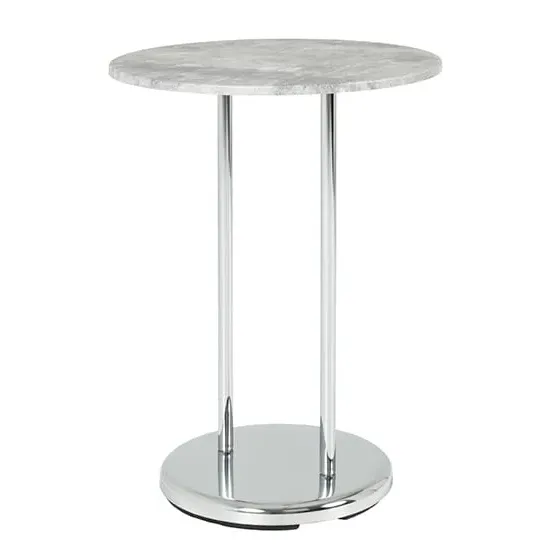 Destin Round Side Table - Concrete Effect image