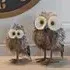 Destin Set of 2 Owl Sculpture - Brown, Polystyrene