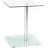 Destin Square Side Table - Clear Glass, Aluminium