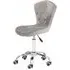 Detra Rolling Office Chair with Adjustable Height - Grey, Velvet