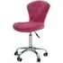 Detra Rolling Office Chair with Adjustable Height - Pink, Velvet