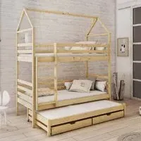 Detroit Bunk Bed without Trundle - Pine