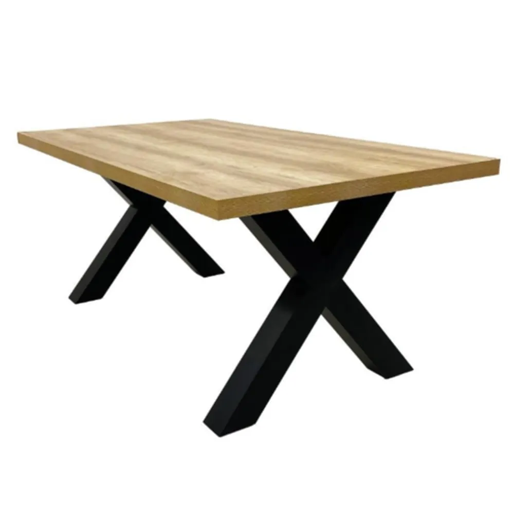 Detroit Large Rectangular Dining Table - Oak