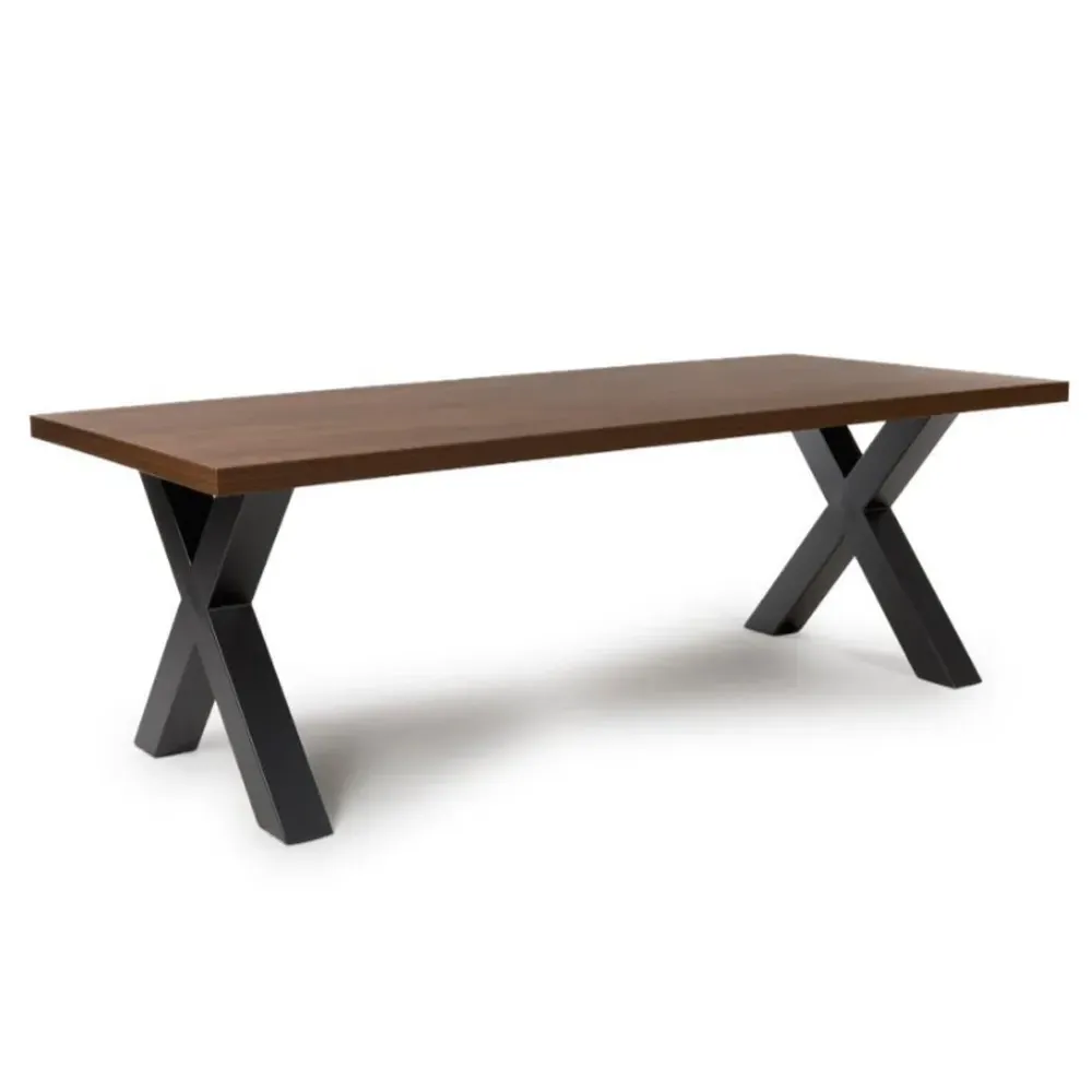 Detroit Large Rectangular Dining Table - Smoked Oak