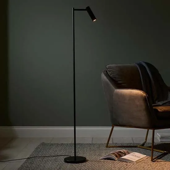 Detroit Reader Task Floor Lamp with Dimming - Black image