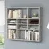 Deus Wall Shelf with 10 Compartments - Concrete Effect