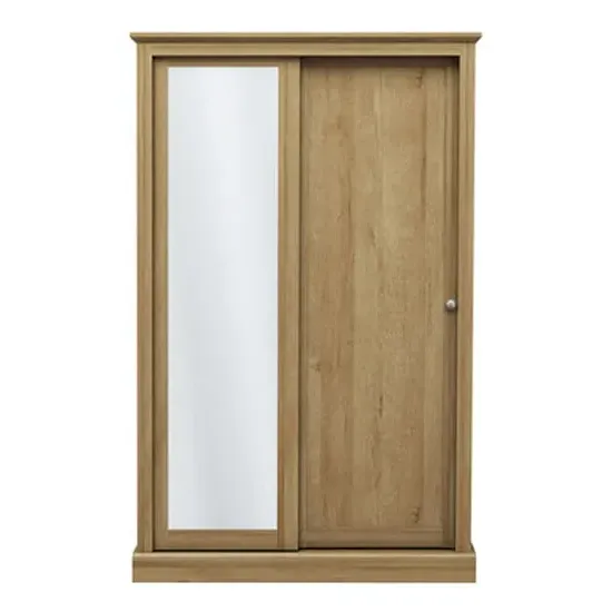 Devan 2-Door Sliding Wardrobe - Oak, Particle Board