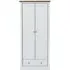 Devan 2-Door Wardrobe with Storage - White