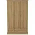 Devan 3-Door Wardrobe with Storage - Oak
