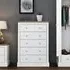 Devan 5 Drawer Chest - White