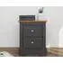 Devan Bedside Cabinet with 2 Drawers - Charcoal
