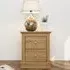 Devan Bedside Cabinet with 2 Drawers - Oak