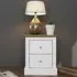 Devan Bedside Cabinet with 2 Drawers - White