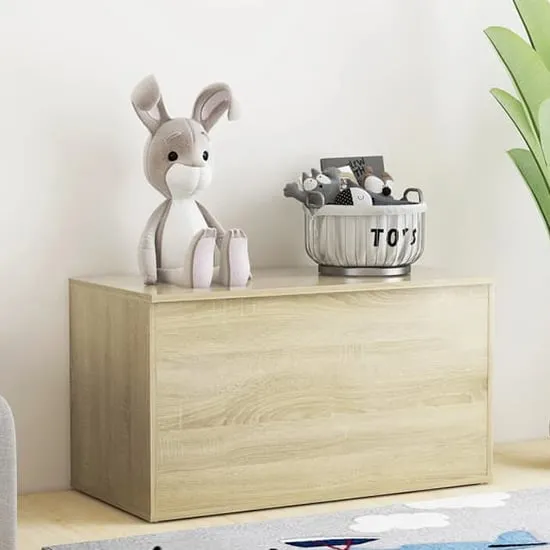 Devaun Storage Blanket Box with Lid - Oak, Engineered Wood