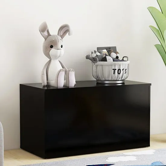 Devaun Wooden Storage Blanket Box - Black product