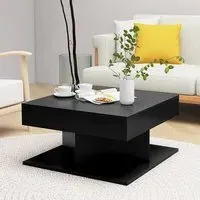 Deveraux Square Coffee Table - Black, Engineered Wood