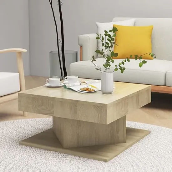 Deveraux Square Coffee Table - Sonoma Oak, Engineered Wood