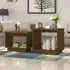 Devery Nest of 2 Coffee Tables - Brown, Pine Wood