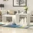 Devery Nest of 2 Coffee Tables - White, Pine Wood