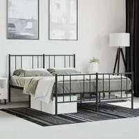 Devlin Double Bed Frame - Black, Steel alternate view