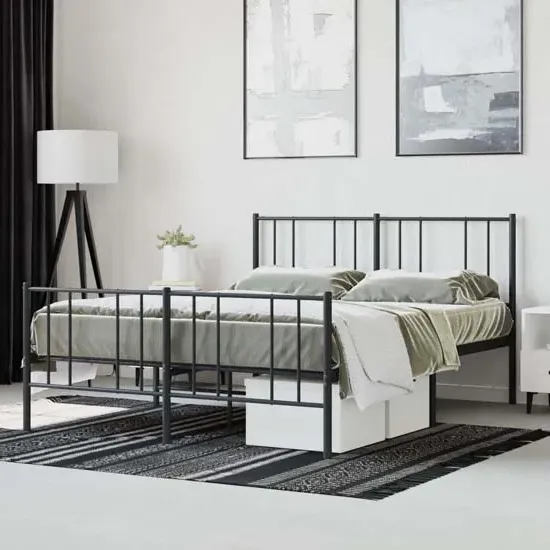 Devlin Double Bed Frame - Black, Steel product