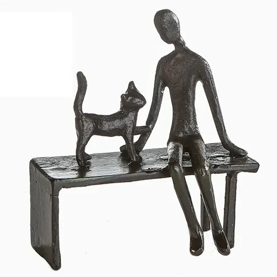 Devotion Iron Design Sculpture - Burnished Bronze