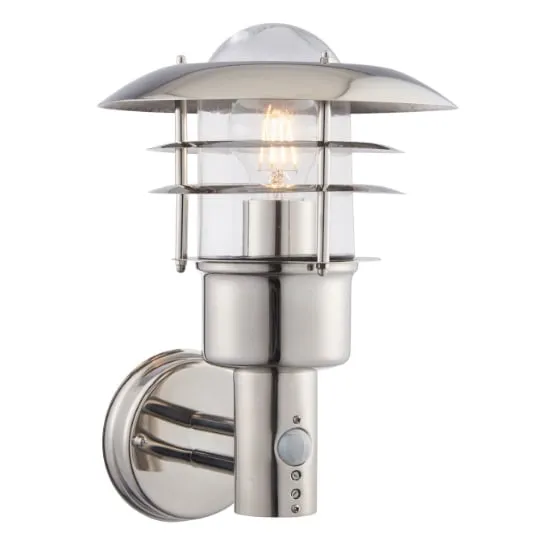Dexmen 2 Light Wall Light - Stainless Steel, Glass