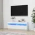 Dezso High Gloss TV Stand with LED Lights - White