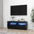 Dezso TV Stand with LED Lights - Black, Engineered Wood