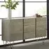 Dhort Large Sideboard with 2 Doors 3 Drawers - Natural, Mango Wood