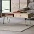 Dhort Rectangular Coffee Table with Storage - Natural, Mango Wood