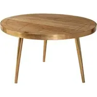 Dhort Round Coffee Table - Natural, Mango Wood