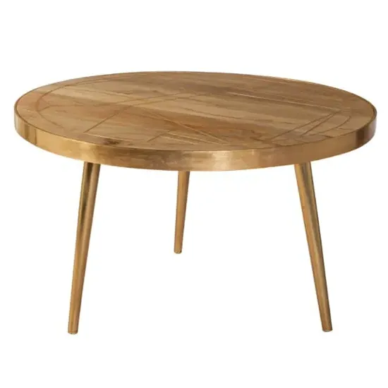 Dhort Round Coffee Table - Natural, Mango Wood