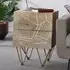 Dhort Side Table with 2 Drawers - Natural, Mango Wood