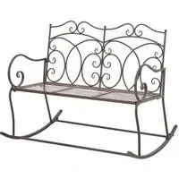 Dhuni Outdoor Cast Aluminium Seating Bench - Antique Brown