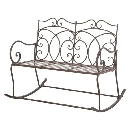 Dhuni Outdoor Cast Aluminium Seating Bench - Antique Brown image