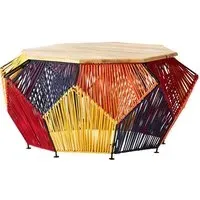 Diadem Octagonal Coffee Table - Multicolor, Mango Wood