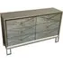Diama 6 Drawer Chest - Champagne, Metal
